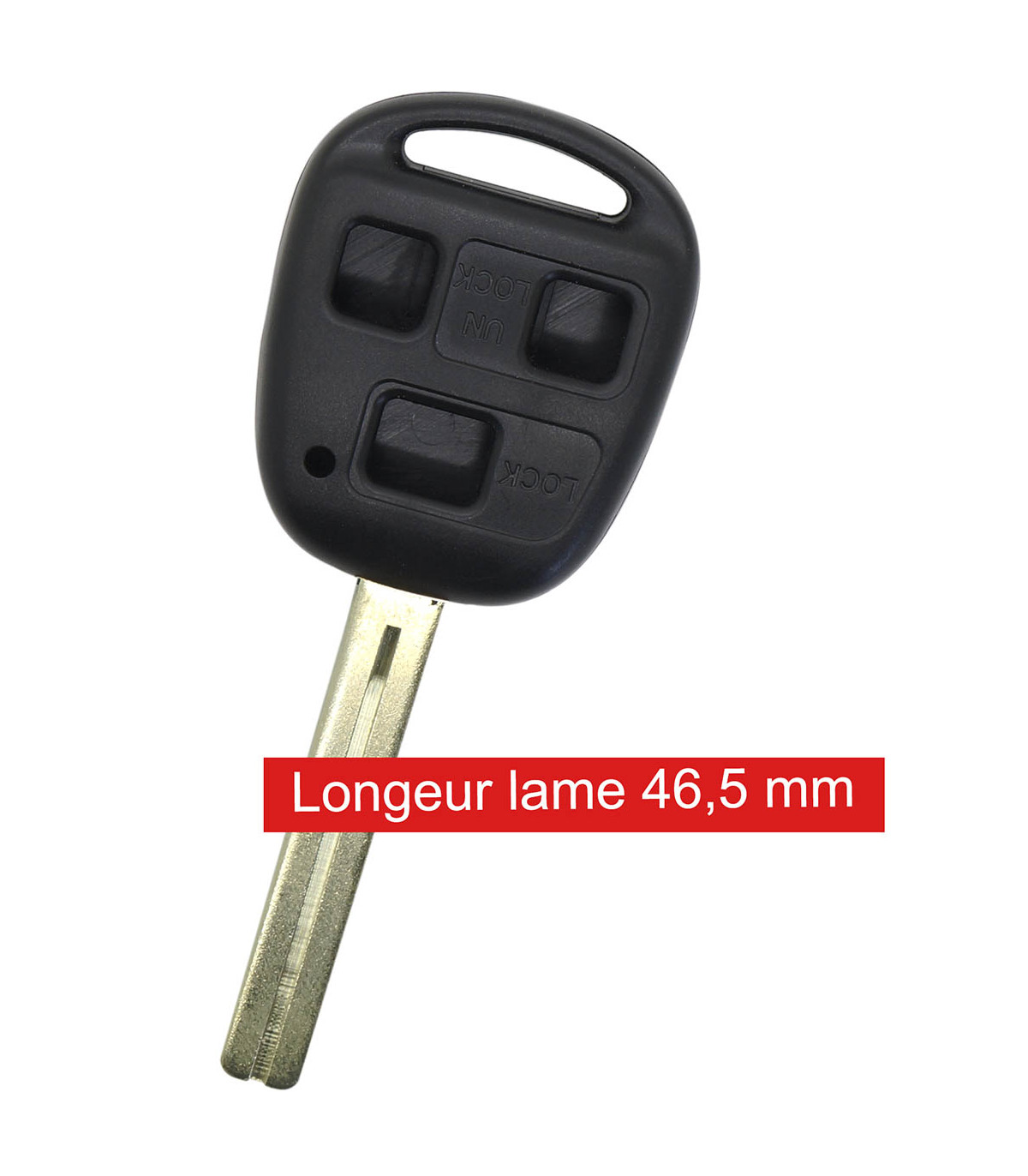 Coque 3 boutons Toyota Auris, Land Cruiser, Lexus GS300, GS400, LS, LX, RX