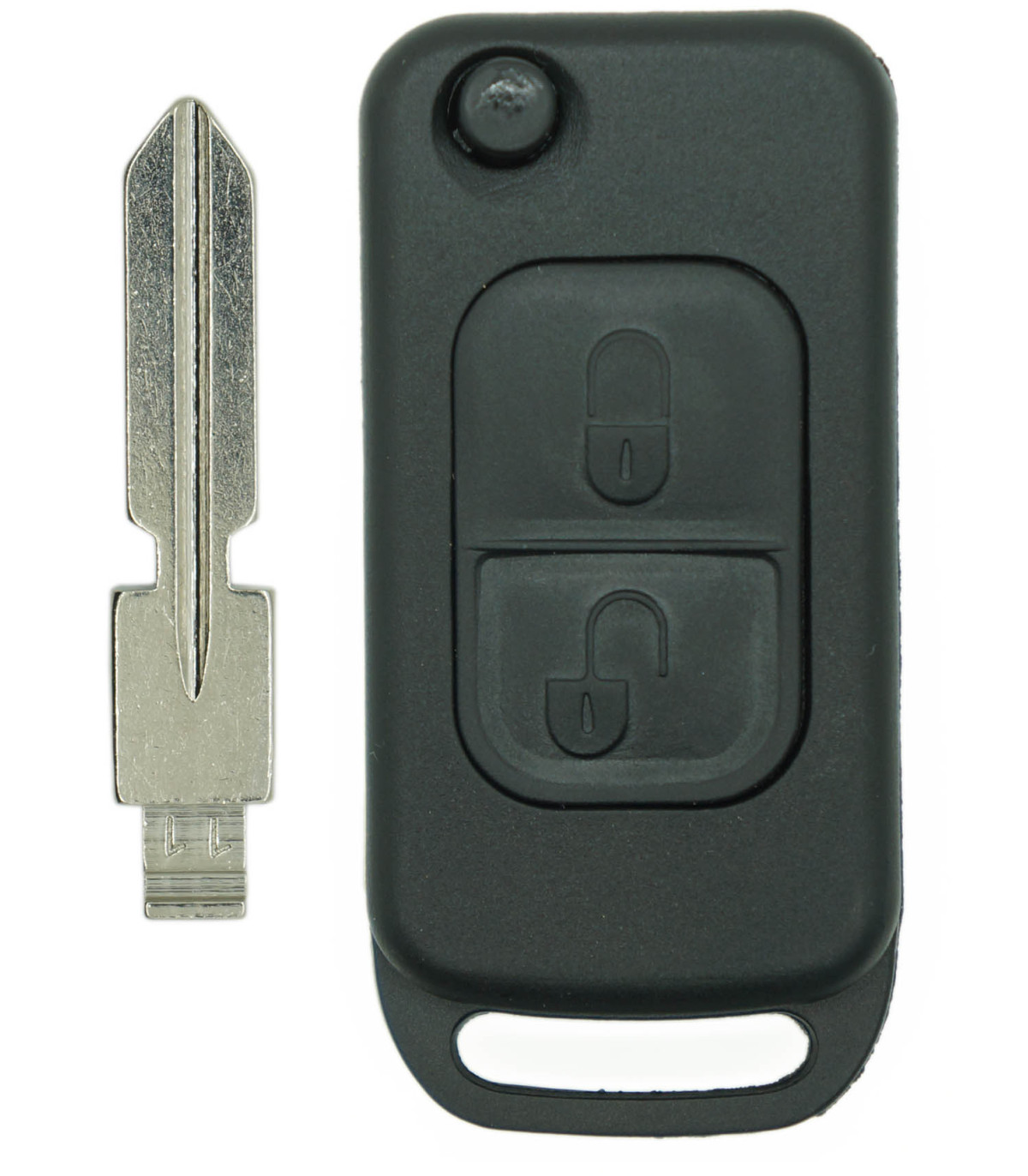 Coque avec lame 2 boutons infrarouge compatible Mercedes Classe S, Classe E, Classe C, Classe A et plus