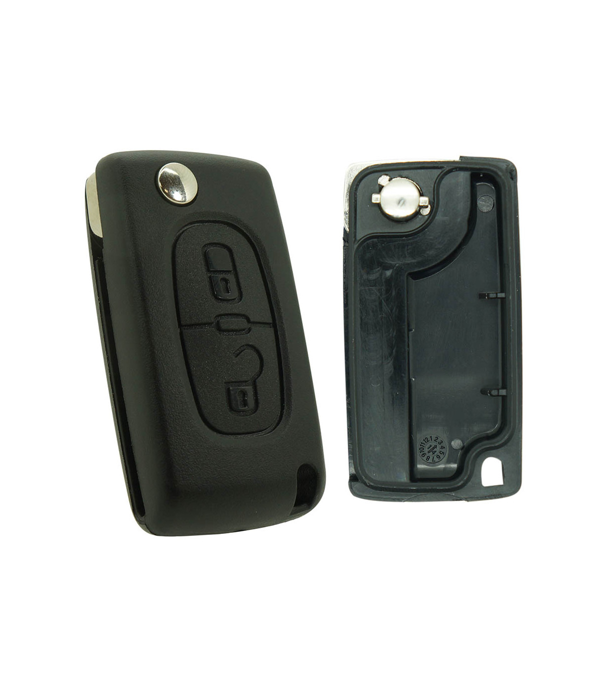 Coque de clé 2 boutons Peugeot Expert, Partner, Citroën Jumpy, C3 pluriel - photo 2