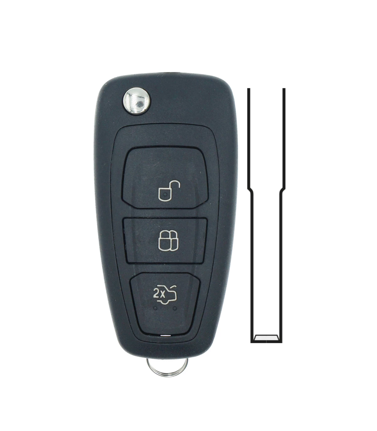 Coque de clés 3 boutons pour Ford B-Max (2012-2017), C-Max (2012-2019), Focus etc.. - photo 3