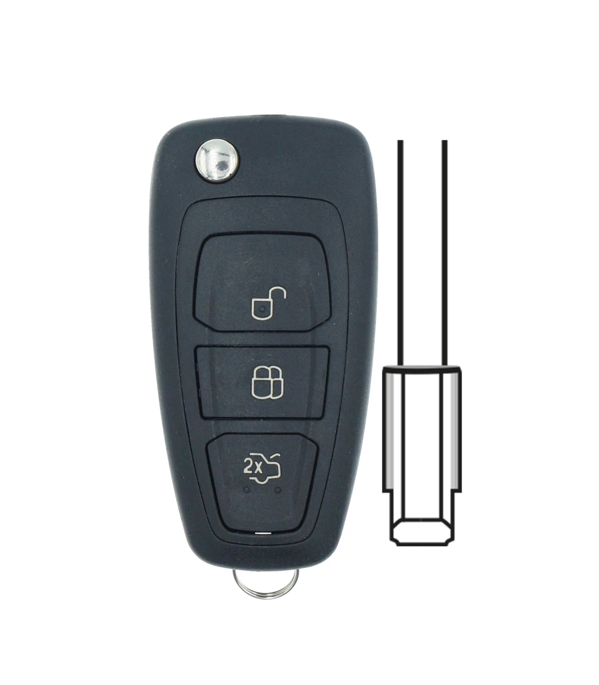 Coque de clé Ford 3 boutons B-Max, C-Max, Escort, Fiesta, Focus, Mondeo, S-Max - photo 3