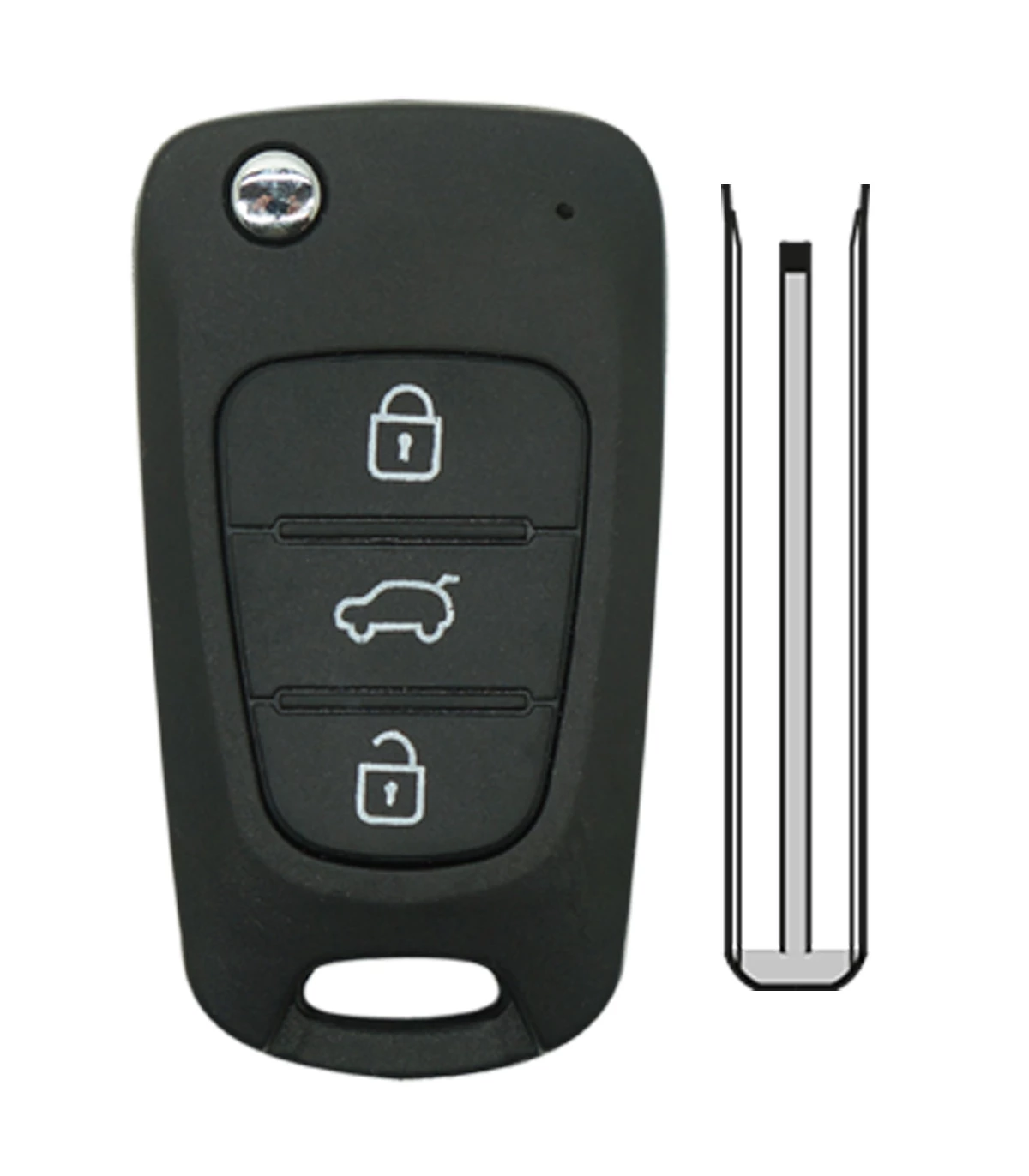 Coque de clé 3 boutons pour Hyundai Kia, i20 I, i30 I, i30 II, iX20, iX35, Tucson II, Veloster, Cee'd, Optima... - photo 2