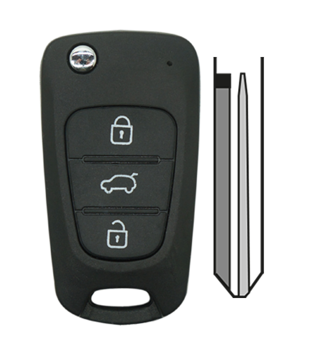 Coque de clé 3 boutons pour Kia Soul (2008-2014)