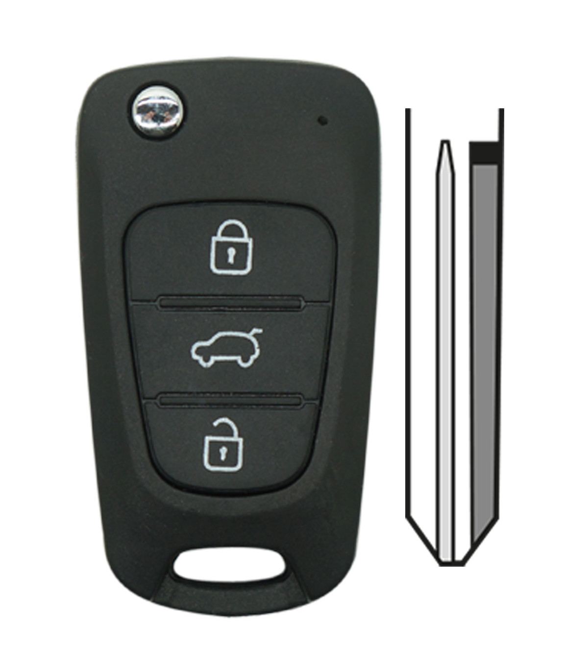 Coque de clé 3 boutons pour Kia Hyundai, Lame HYN14, Switch ST4