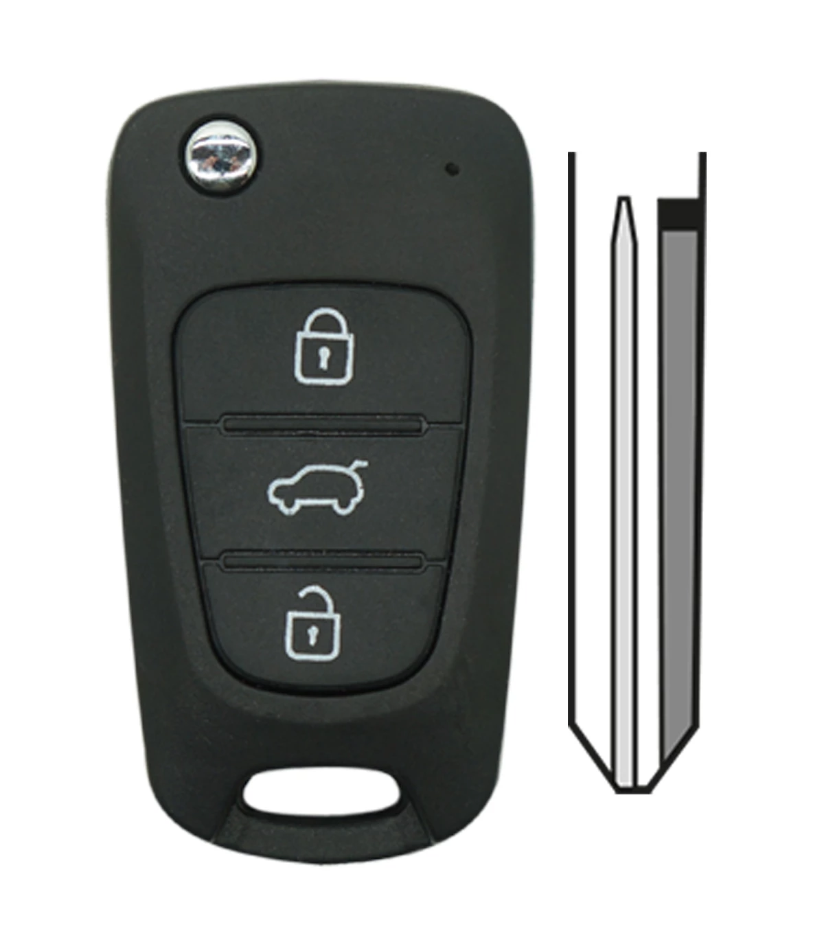 Coque de clé 3 boutons pour Kia Hyundai, Lame HYN14, Switch ST4 - photo 2