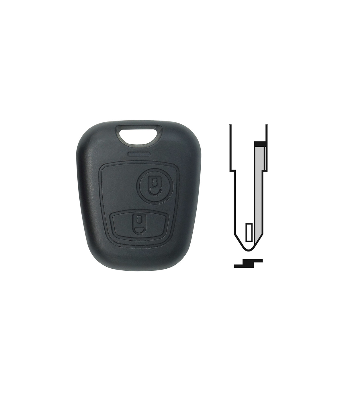 Coque de clé Peugeot 106, 206 et 206+ - photo 2