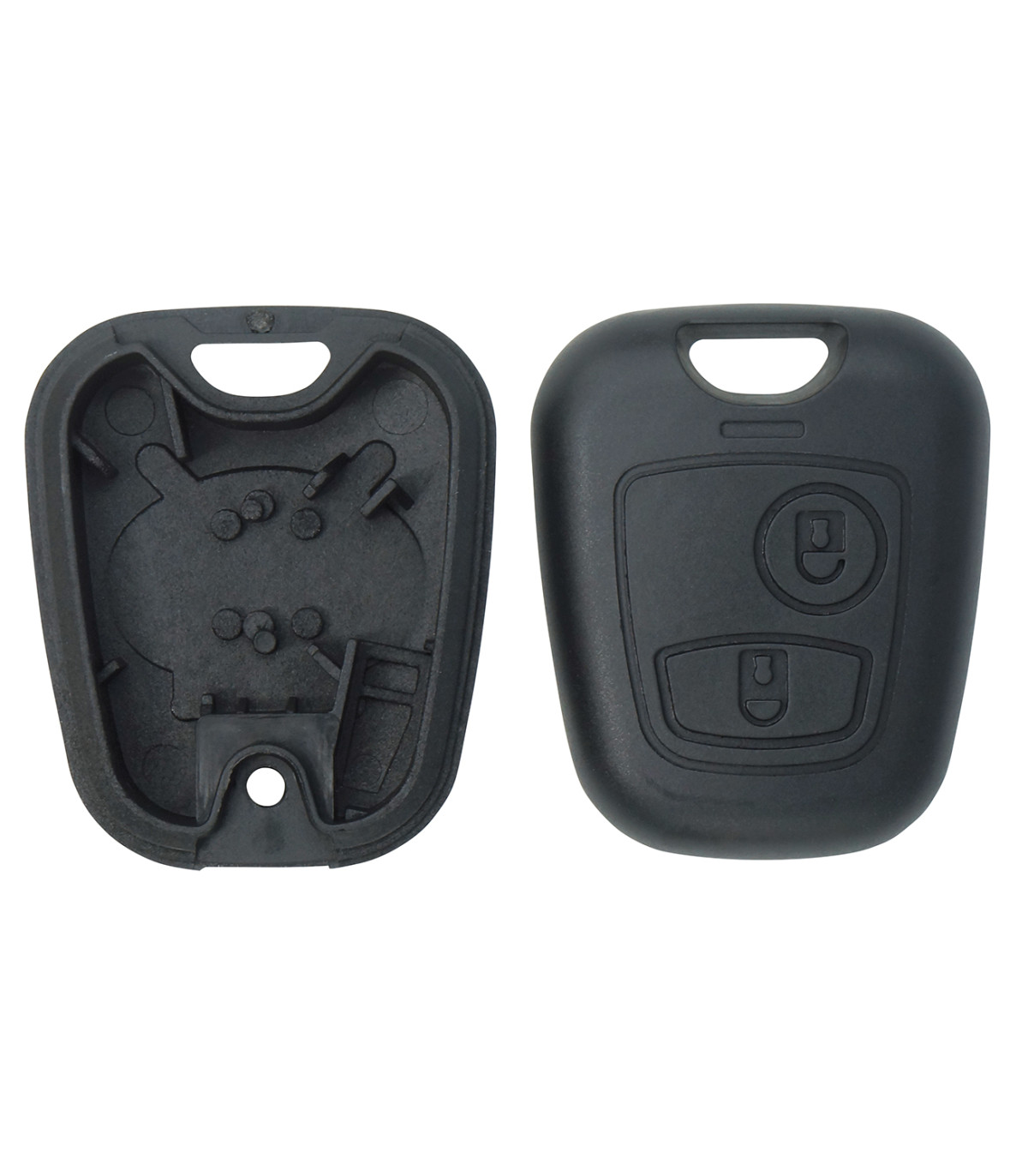 Coque de clé 2 boutons Peugeot 107, 307 Citroën Berlingo, C1, C2, C3. - photo 2
