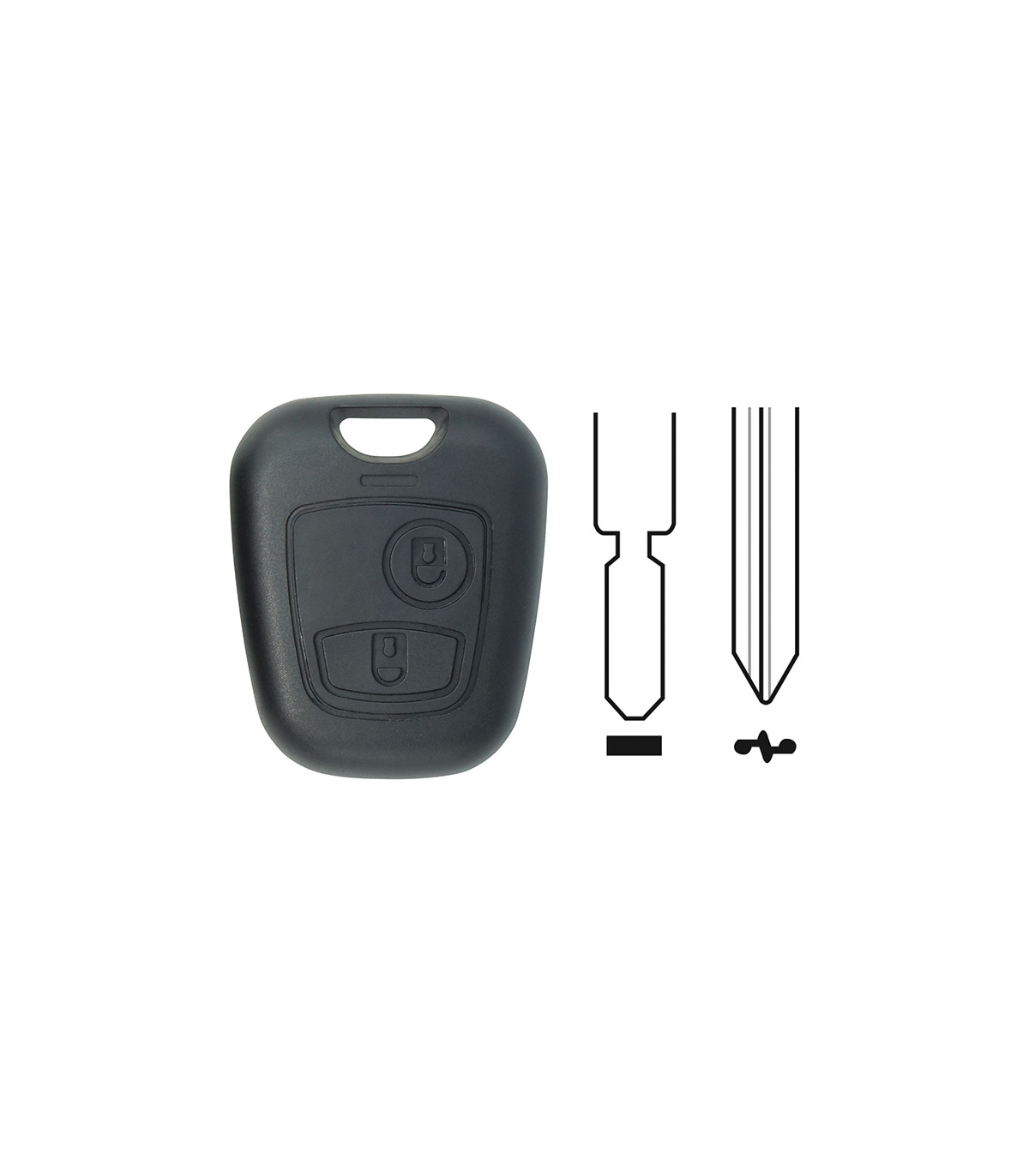 Coque de clé Peugeot 406, Partner Citroën Berlingo, Xsara Picasso