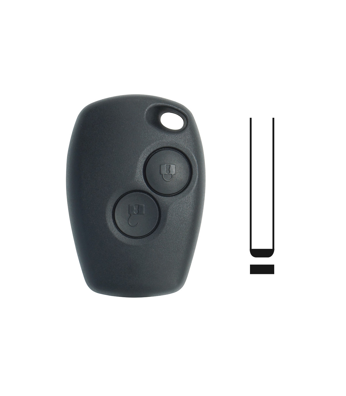 Coque de clé Renault 2 boutons pour Clio III, Kangoo II, Master III, Modus, Trafic III, Twingo II, Wind