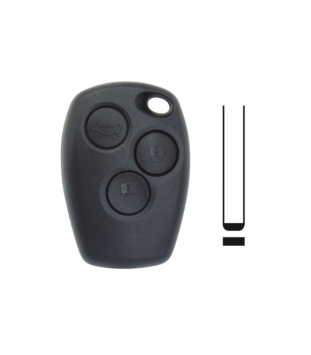 Coque de clé Renault 3 boutons pour Clio III, Kangoo II, Master III, Modus, Trafic III