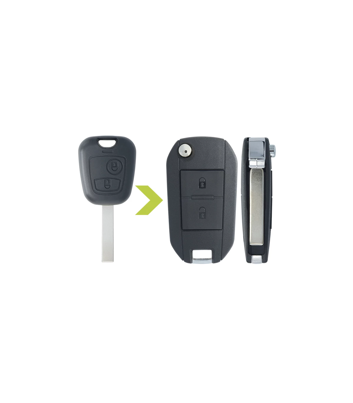 Coque de clé modifiée Peugeot 307, 307 CC et SW - photo 2