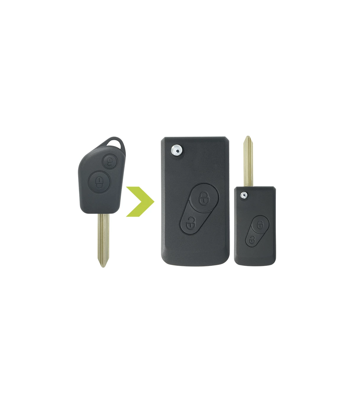 Coque de clé modifiée pour Citroën Xsara, Picasso, Berlingo - photo 2