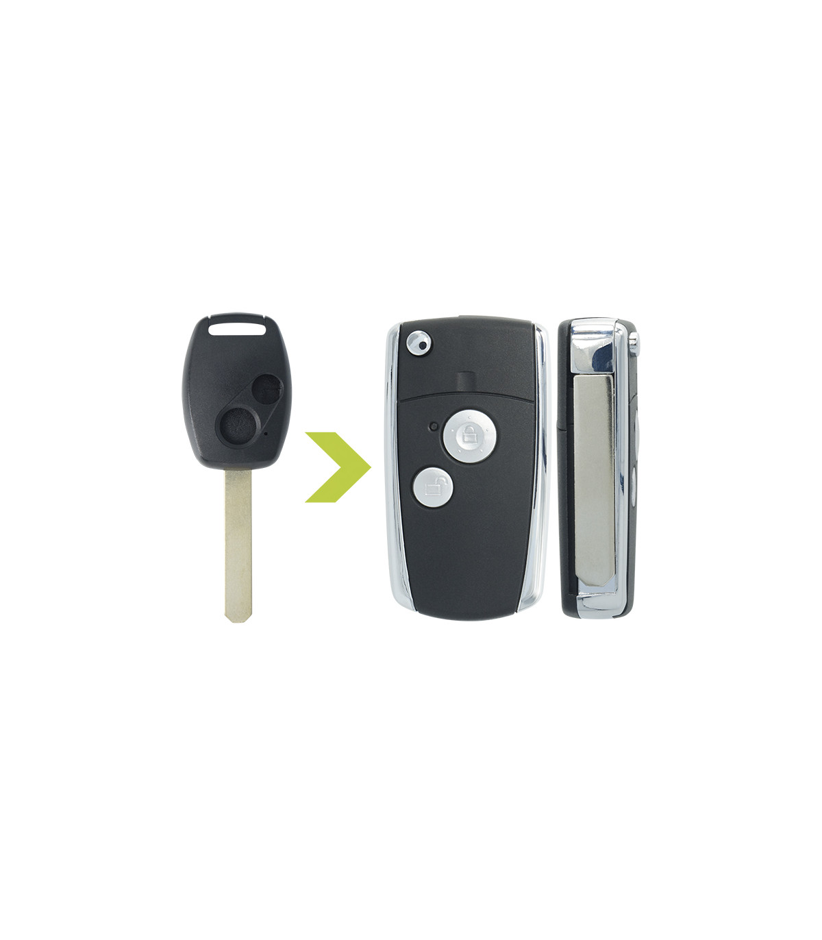 Coque clé auto Honda 2 bouton Civic VIII, Jazz, Jazz II, CR-V, HR-V, Insight