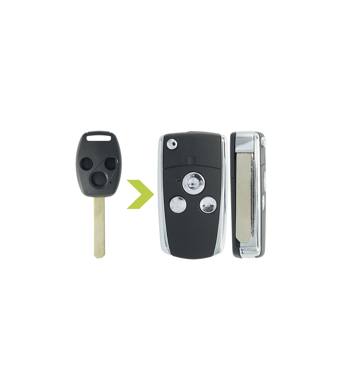 Coque clé modifiée Honda 3 boutons pour Accord (2003-2008), CR-V (2005-2006)