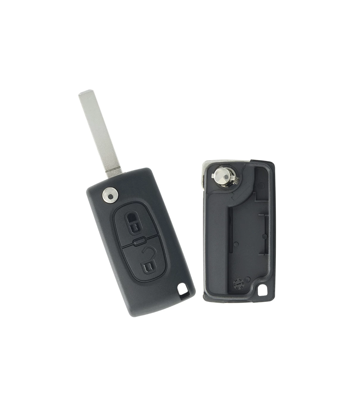 Coque de clé 2 boutons Peugeot 308, 3008, 5008, Citroën C3 Picasso, C8, Berlingo - photo 2