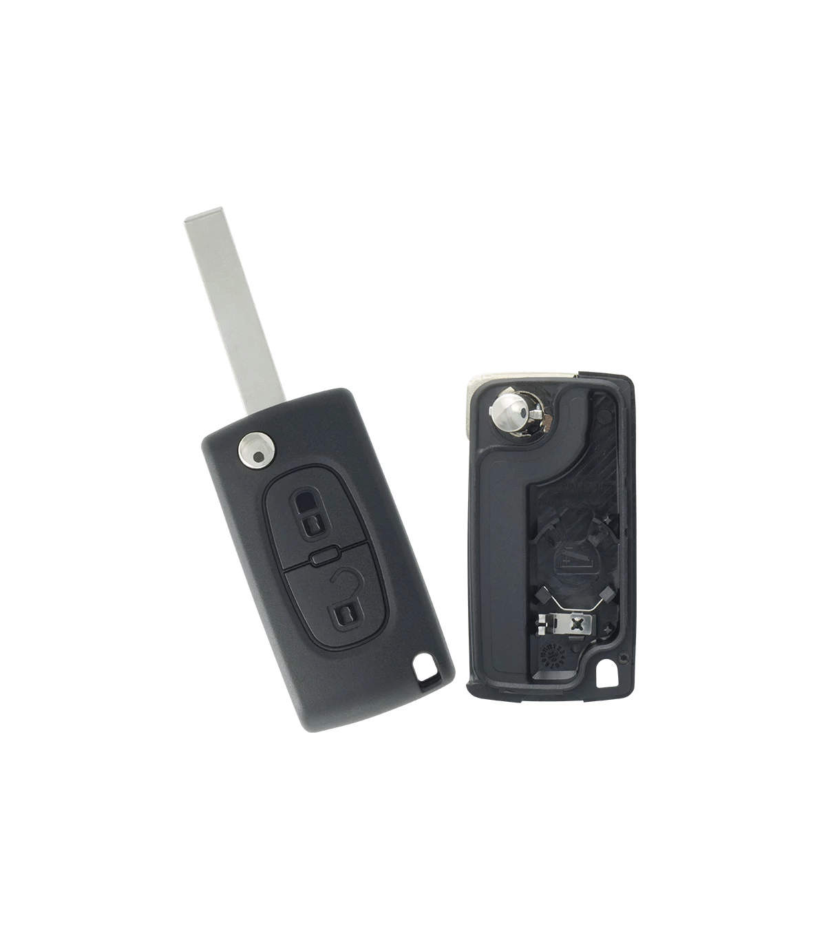 Coque de clé 2 boutons pour Peugeot 207, 307SW, 308SW Citroën Jumpy, C4, C8.. - photo 2