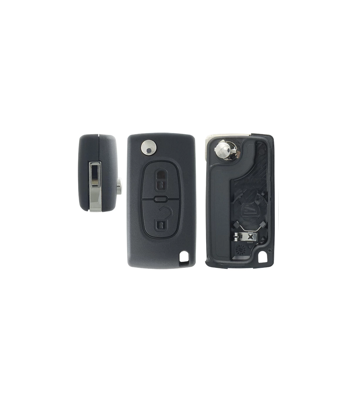 Coque clé Peugeot Citroën 2 boutons pour Berlingo, C2, C3, C4, Partner, Expert, 308 etc... - photo 2
