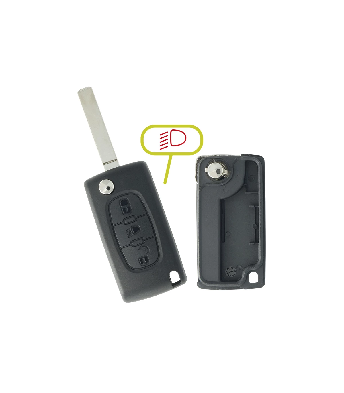 Coque PSA 3 boutons pour Citroën C4 (2004-2010) - photo 2
