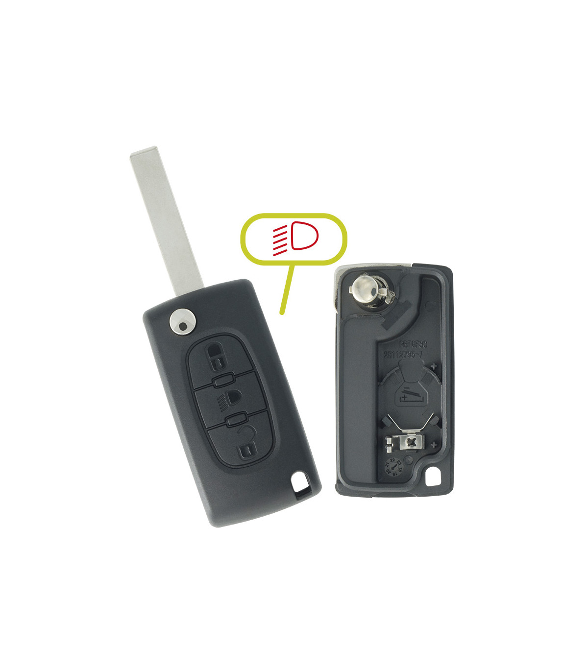 Coque PSA 3 boutons, Citroën C4 Picasso, C5 et C6
