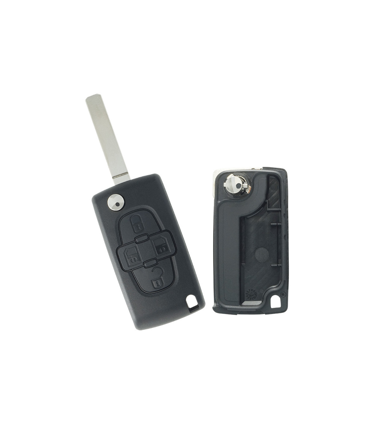 Coque clé Peugeot 4 boutons 1007 (2005-2009)