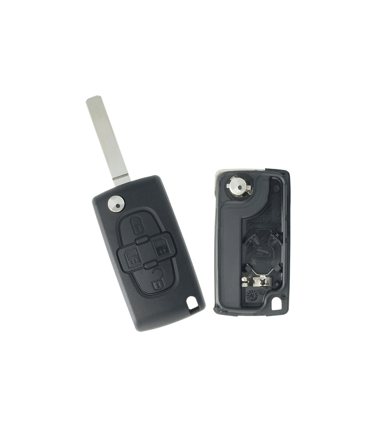 Coque de clé Peugeot 4 boutons 1007 (2005-2009)