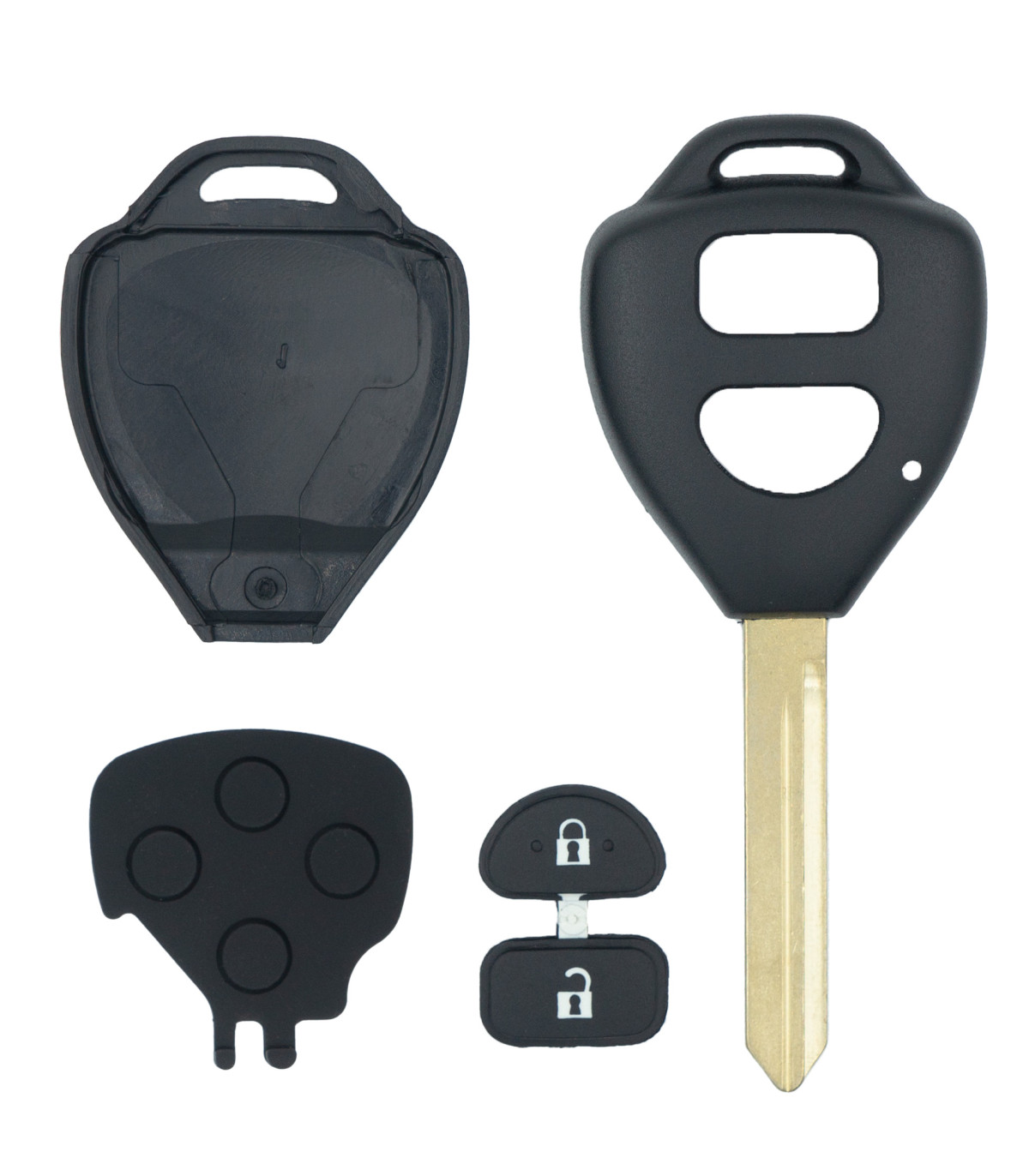 Coque de clé pour Toyota 2 boutons, Lame TOY47, Auris I, Hilux VII, Hilux VIII, IQ, Rav4 III, Urban Cruiser - photo 3