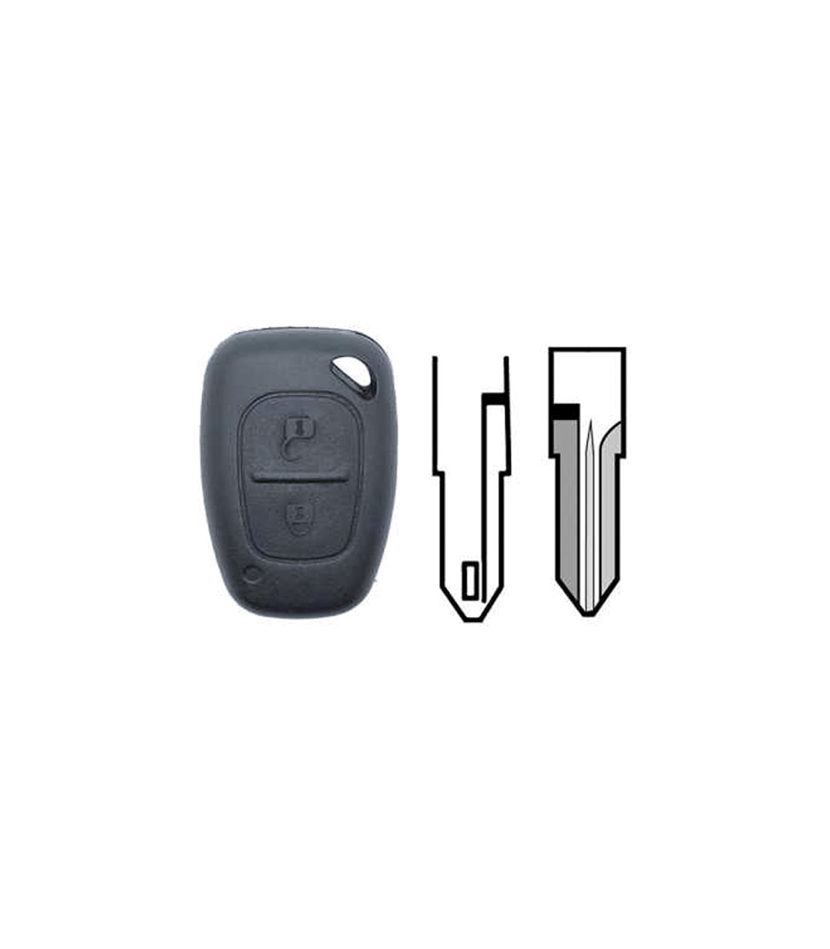 Renault , Opel, Nissan 2 boutons PCF7946 / NE72 VAC102