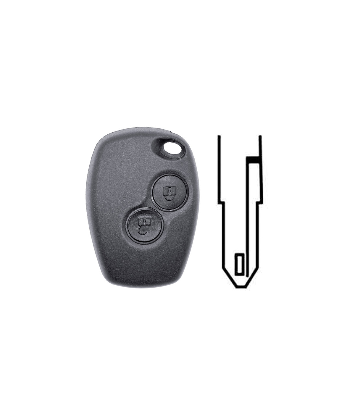 Renault, Dacia 2 boutons, PCF7946 / NE72 et VAC102, 2826800Q1C