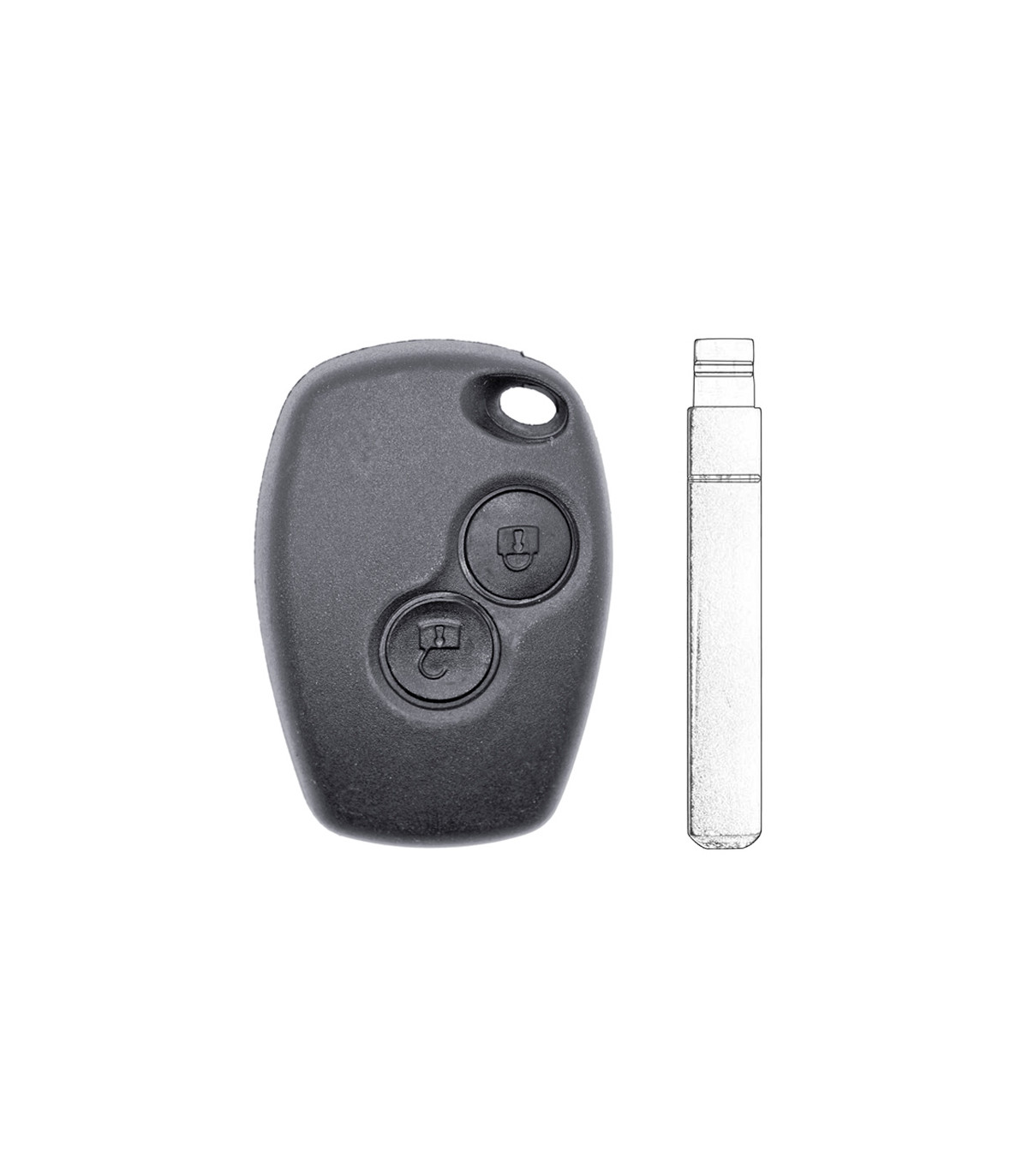 Renault, Opel, Nissan, 2 boutons, PCF7947 / VA2, 2826800Q1C