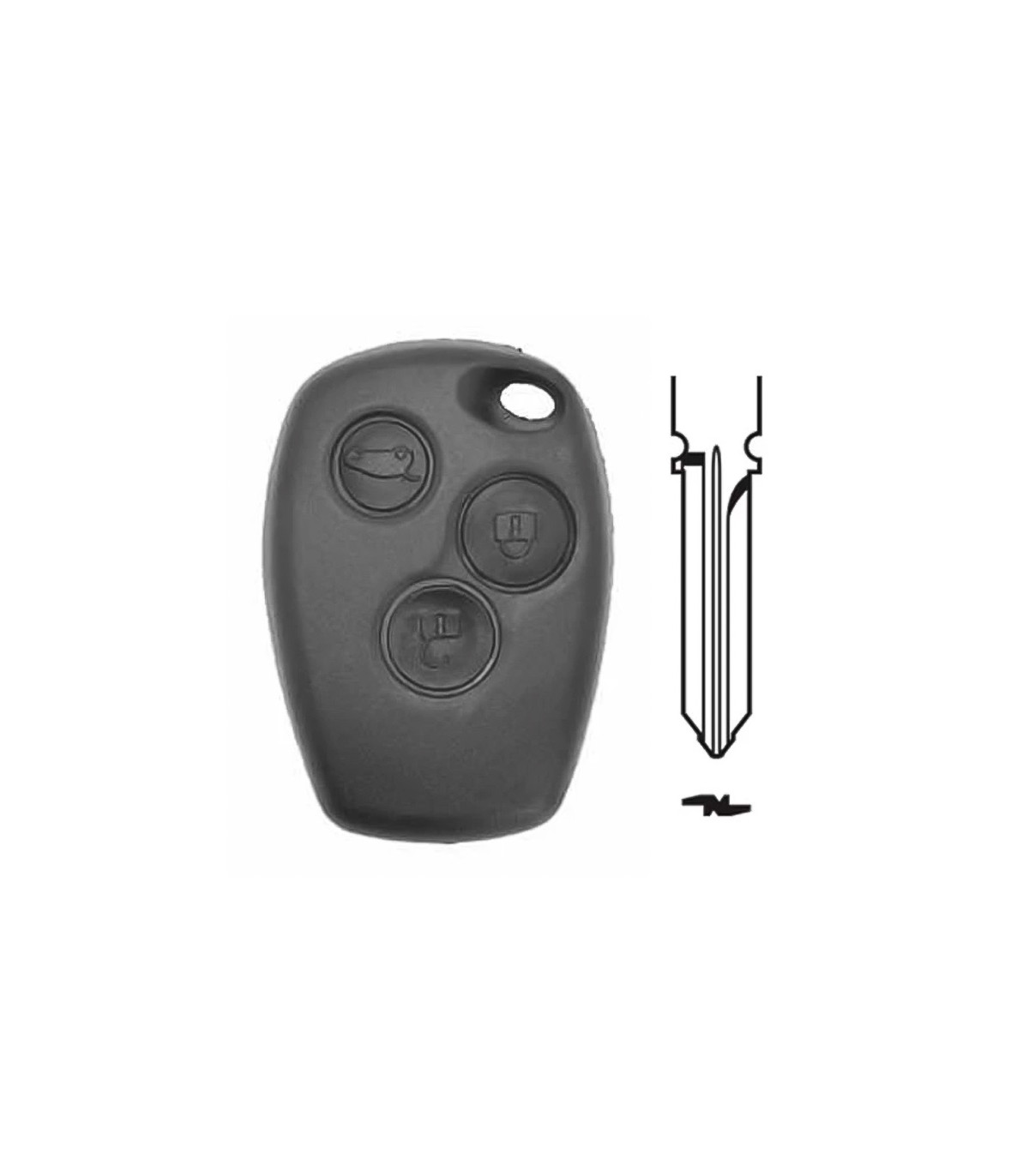 Renault Dacia, 3 boutons 4A AES / HU179 805673071R, 998101619R