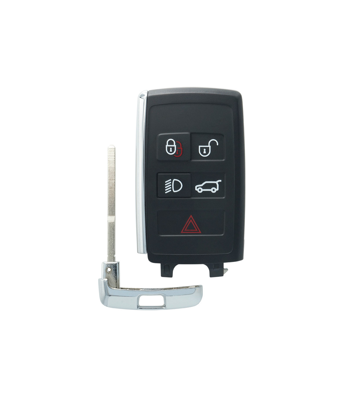 Coque de clé compatible pour Land Rover et Jaguar E-Pace, F-Pace, I-Pace 5 boutons